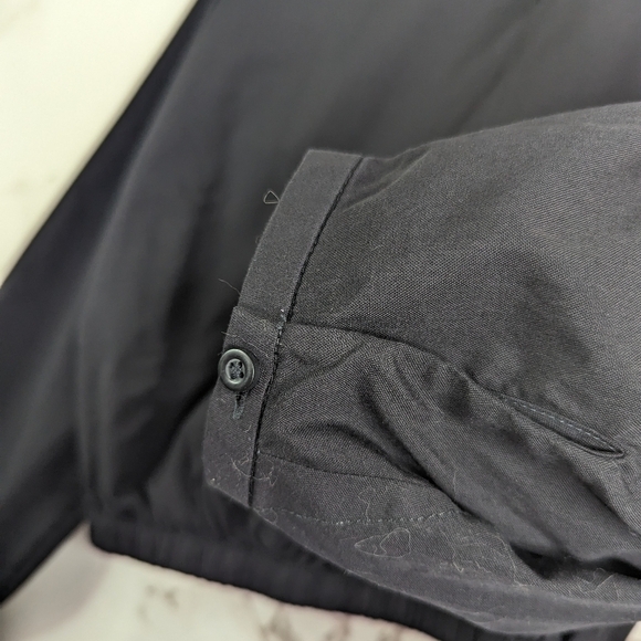 Everlane Blouse Women Black Crop The Mock Neck Bubble Top Cotton Long Balloon - Picture 13 of 15